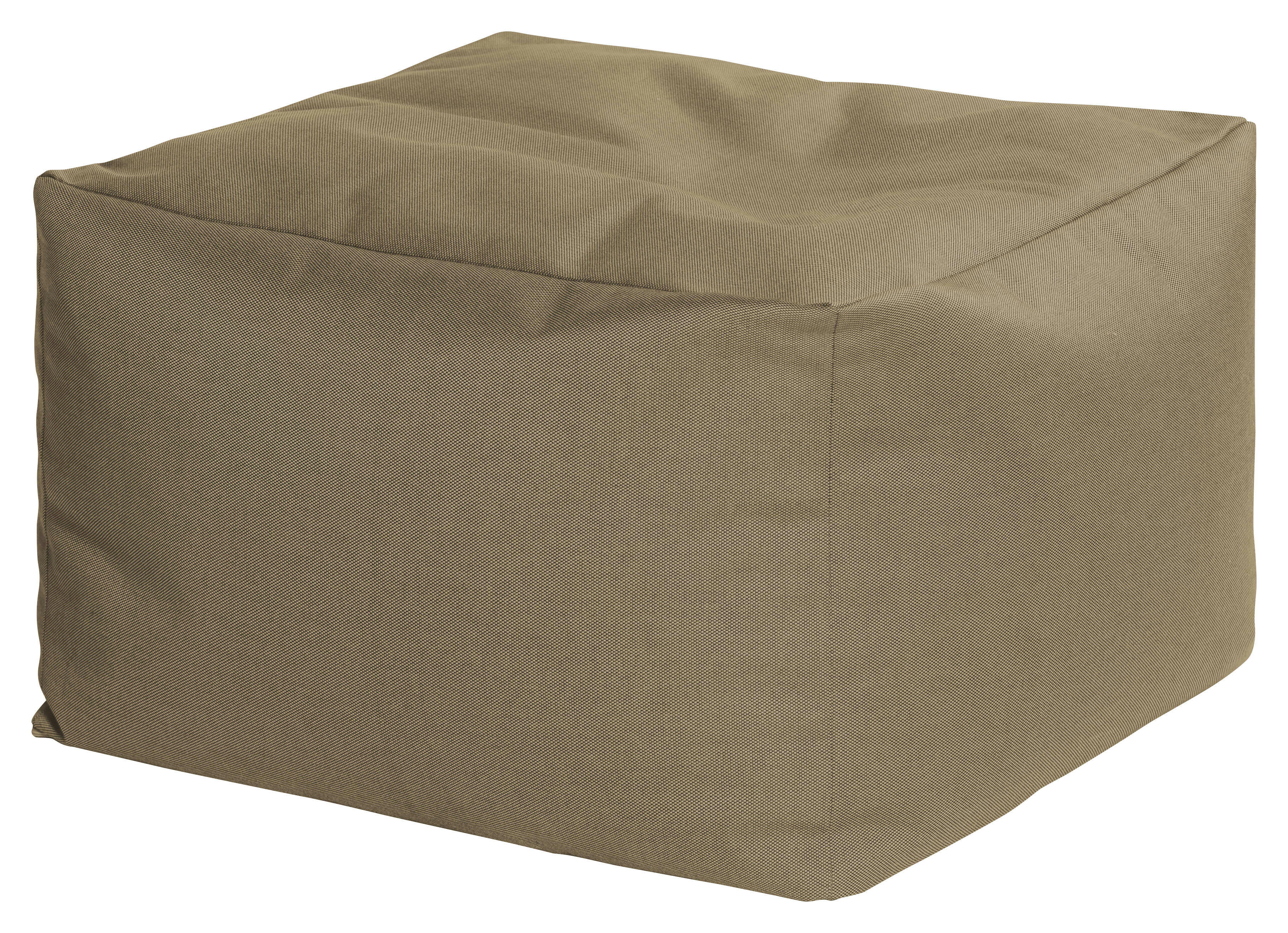 LOFT OUTSIDE - Pouf carré extérieur super qualité Dralon déhoussable brun 80x80x45cm