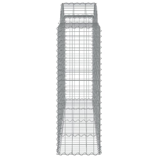 NNEVL Arched Gabion Baskets 4 pcs 200x50x120/140 cm Galvanised Iron
