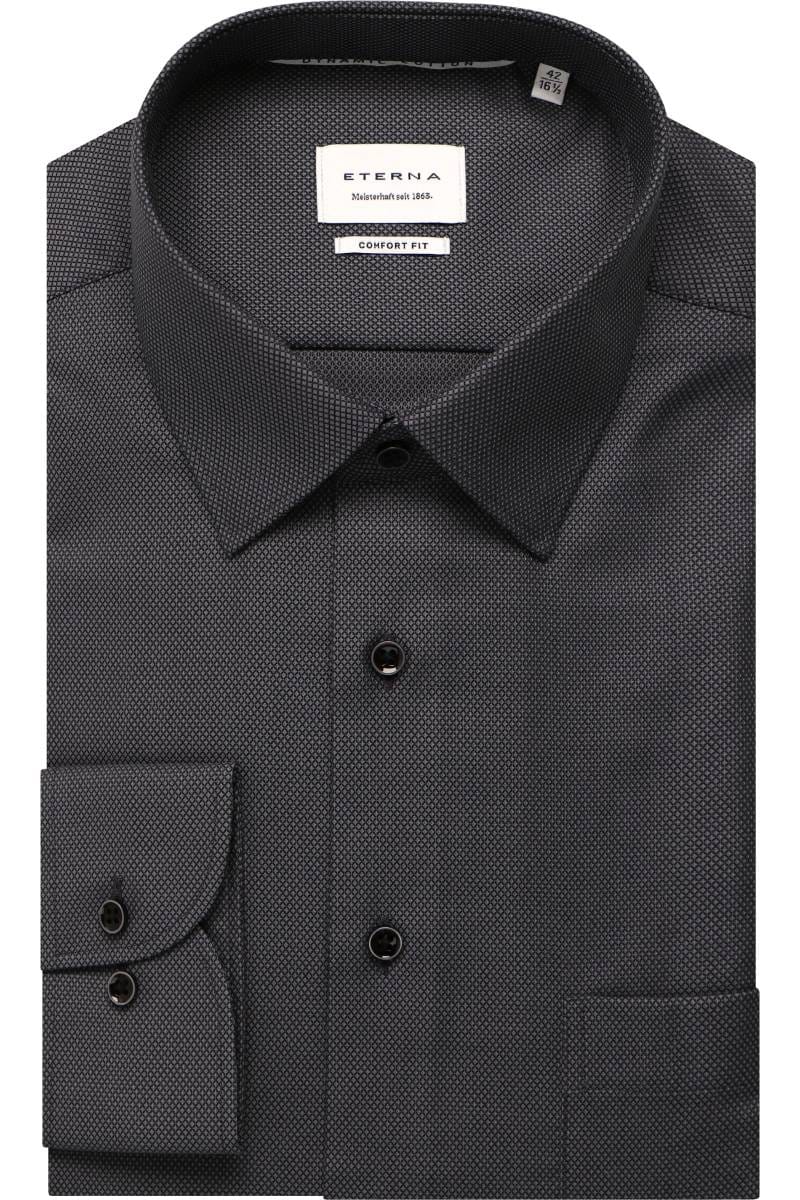ETERNA Dynamic Cotton Comfort Fit Hemd schwarz, Strukturiert