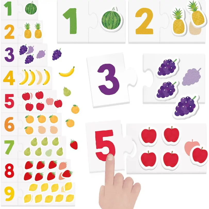 Spielset Tactile Numbers Montessori Multiling