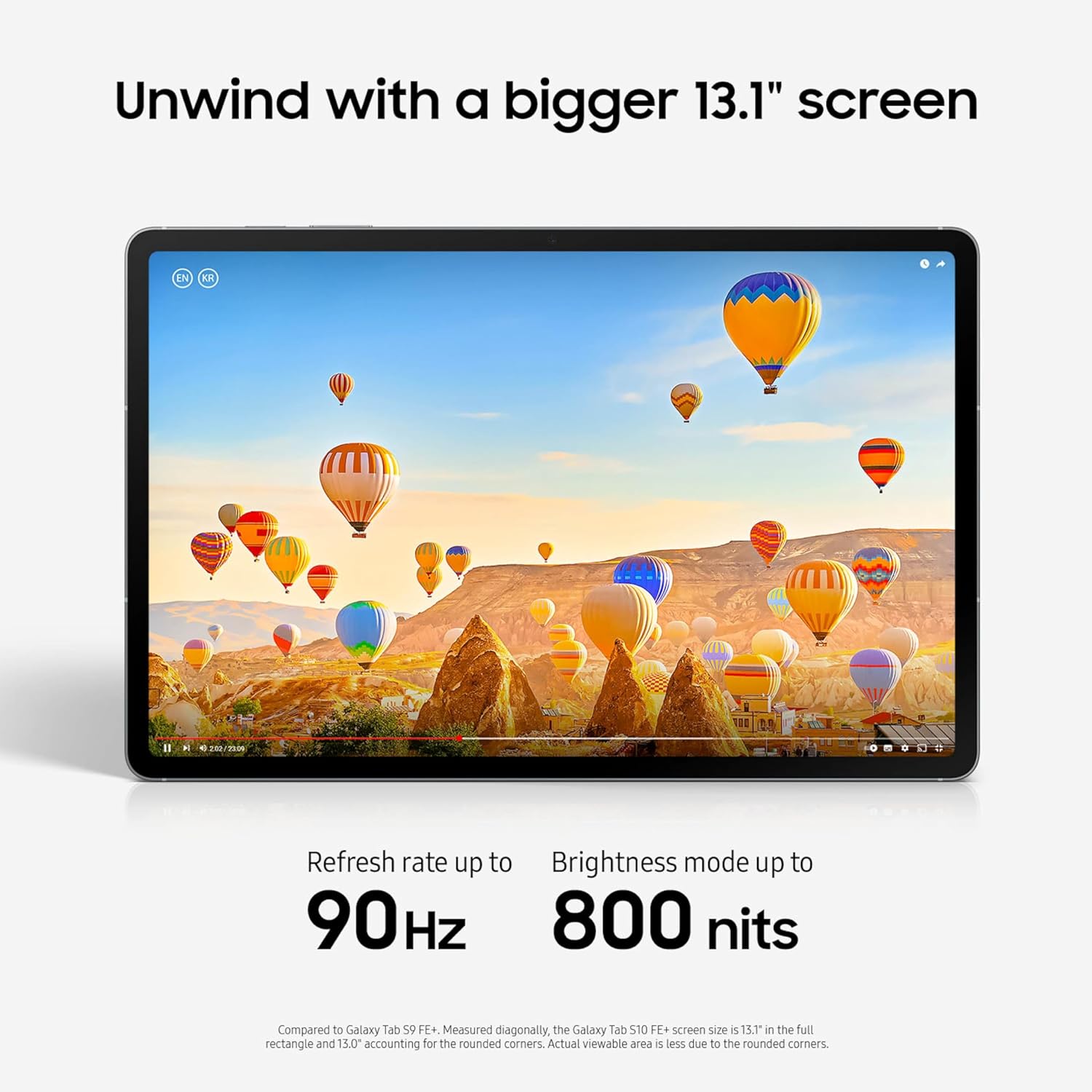 SAMSUNG Galaxy Tab S10 FE+ 13.1” 128GB WiFi Android Tablet  Large Display  Long Battery Life  Exynos 1580 Processor  IP68  Water-Resistant  90 Hz Refresh  S Pen for Note-Taking  US Version  Gray