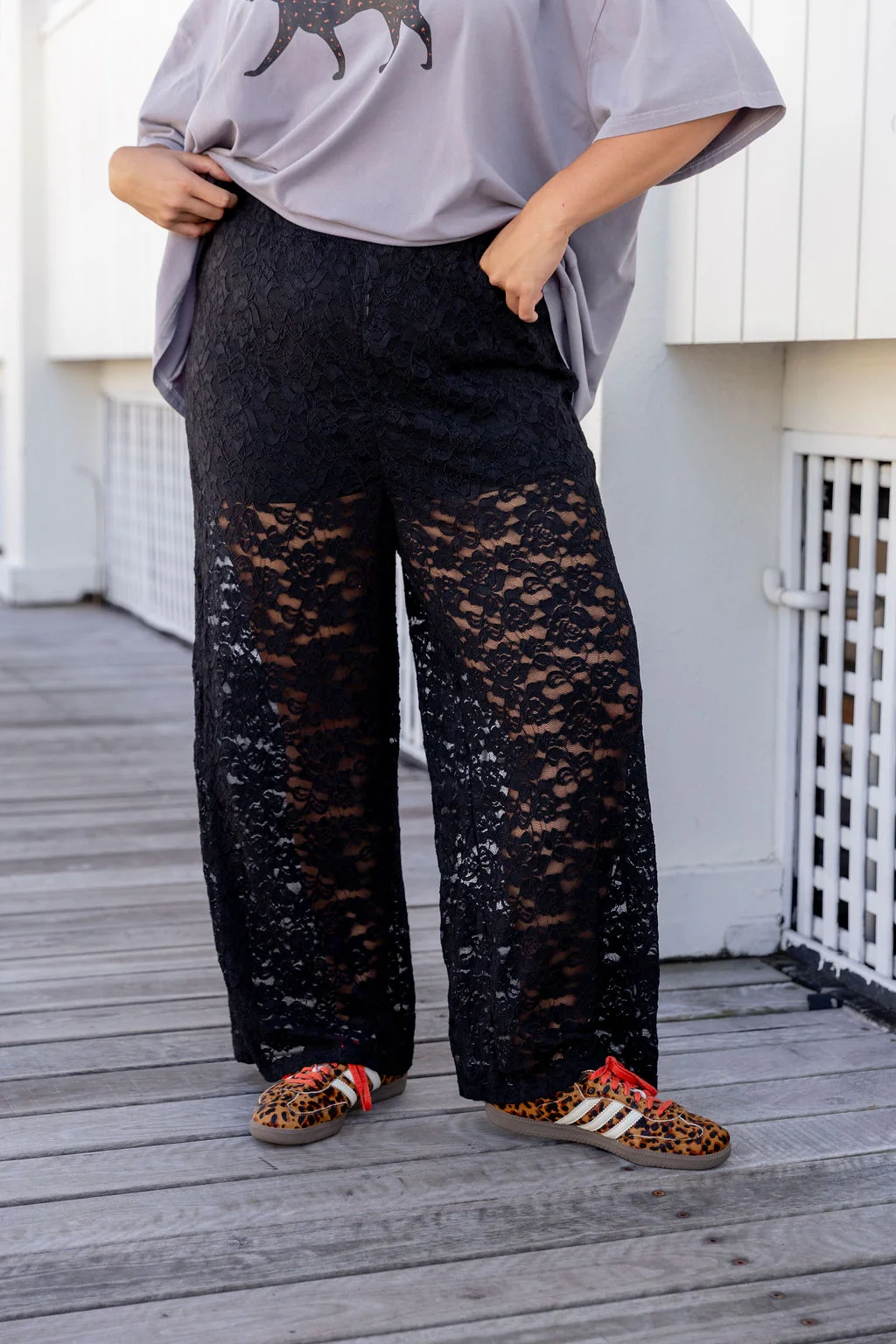 Honey Lace Pant in Black