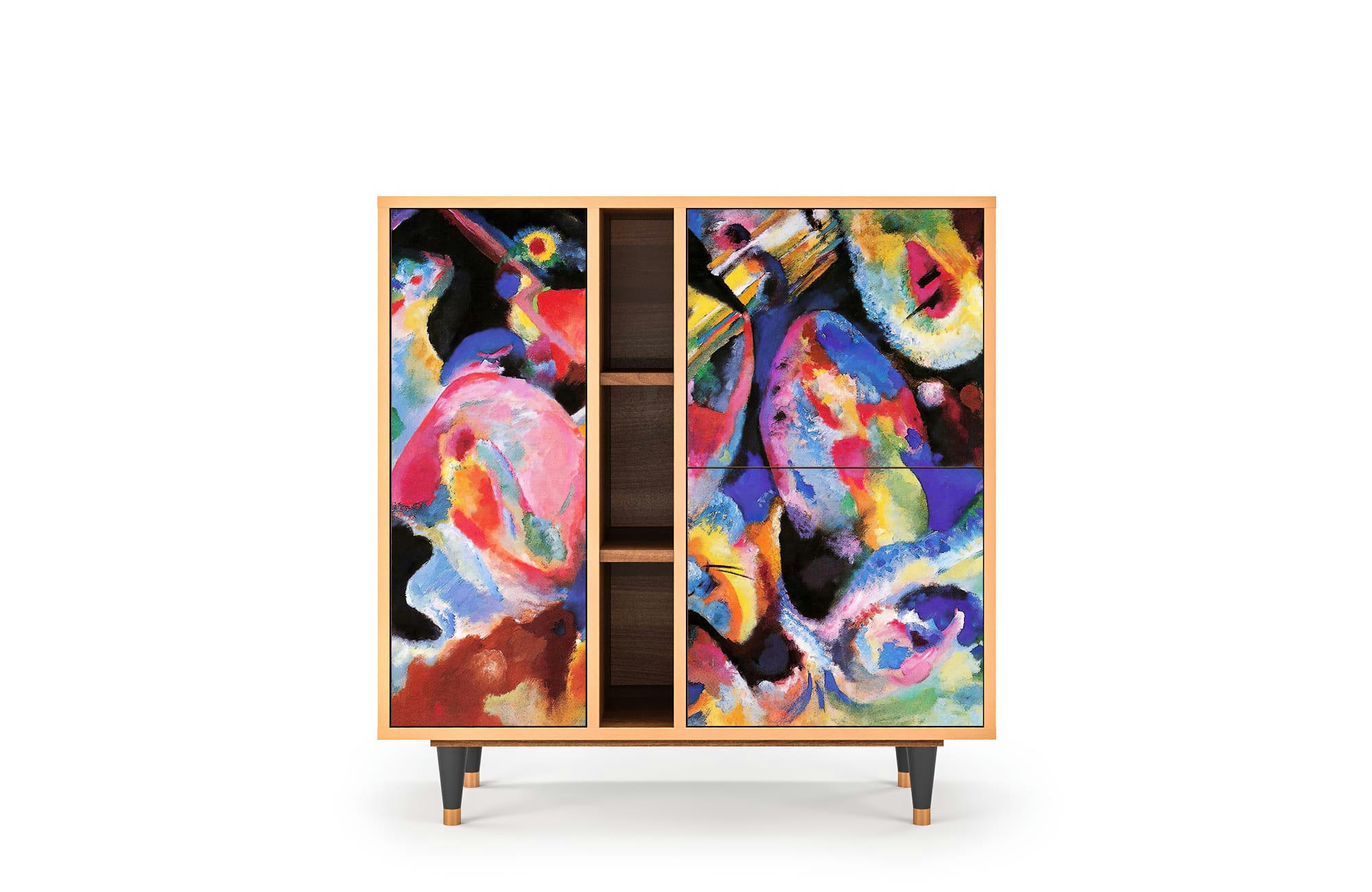 KANDINSKY - Buffet  multicolore 3 portes L 94 cm