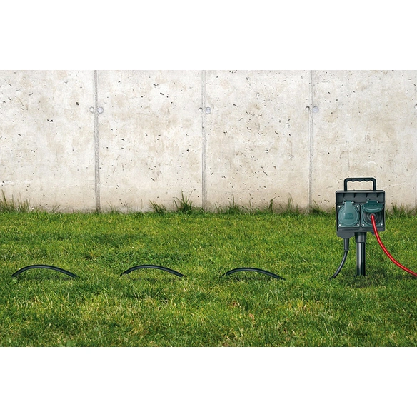 Gartensteckdose, schwarz, 230V
