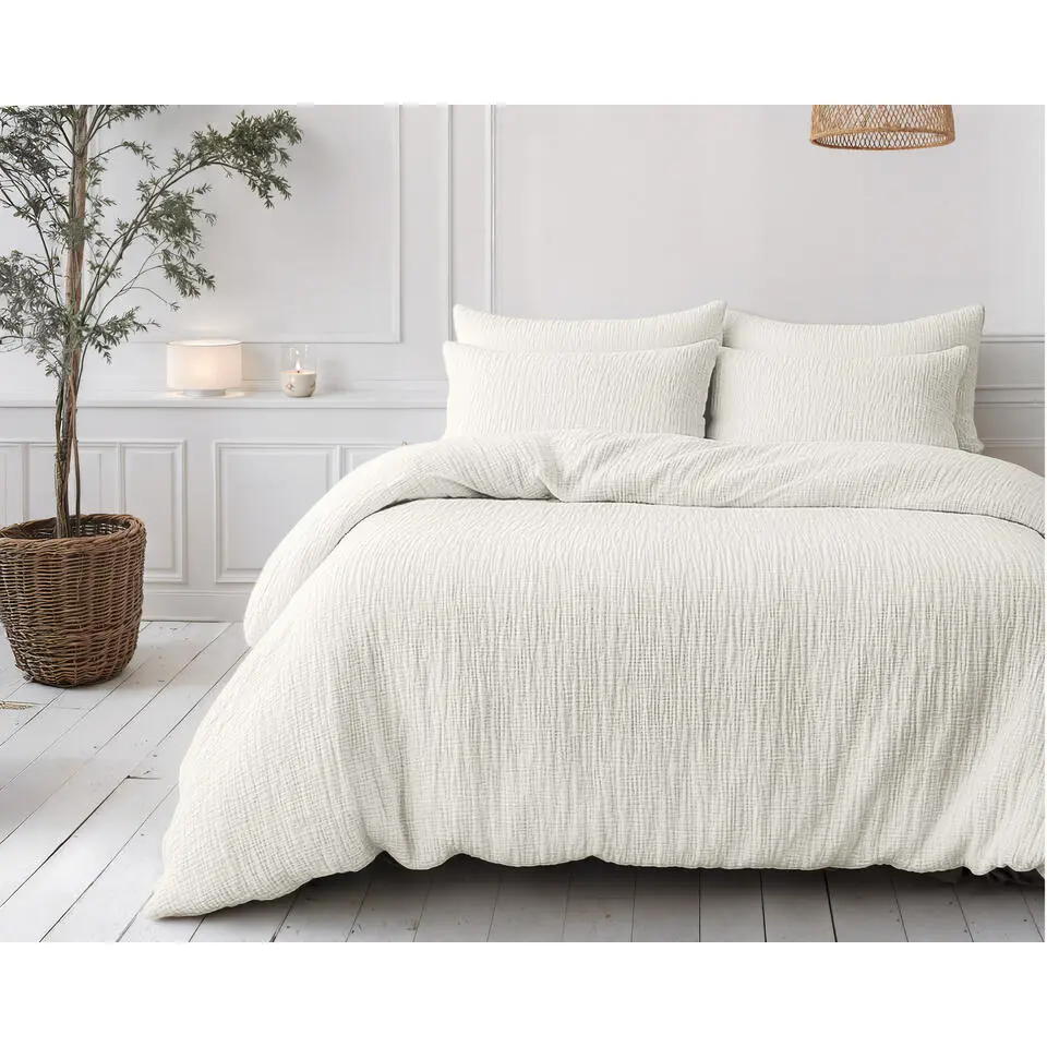 Dekbed zonder Overtrek �?Luxe Mousseline �?Superzacht Katoen �?Beige 140x200