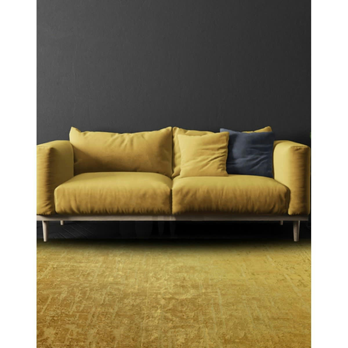 RAYA - Tapis moderne en Polyester Or 120x170 cm