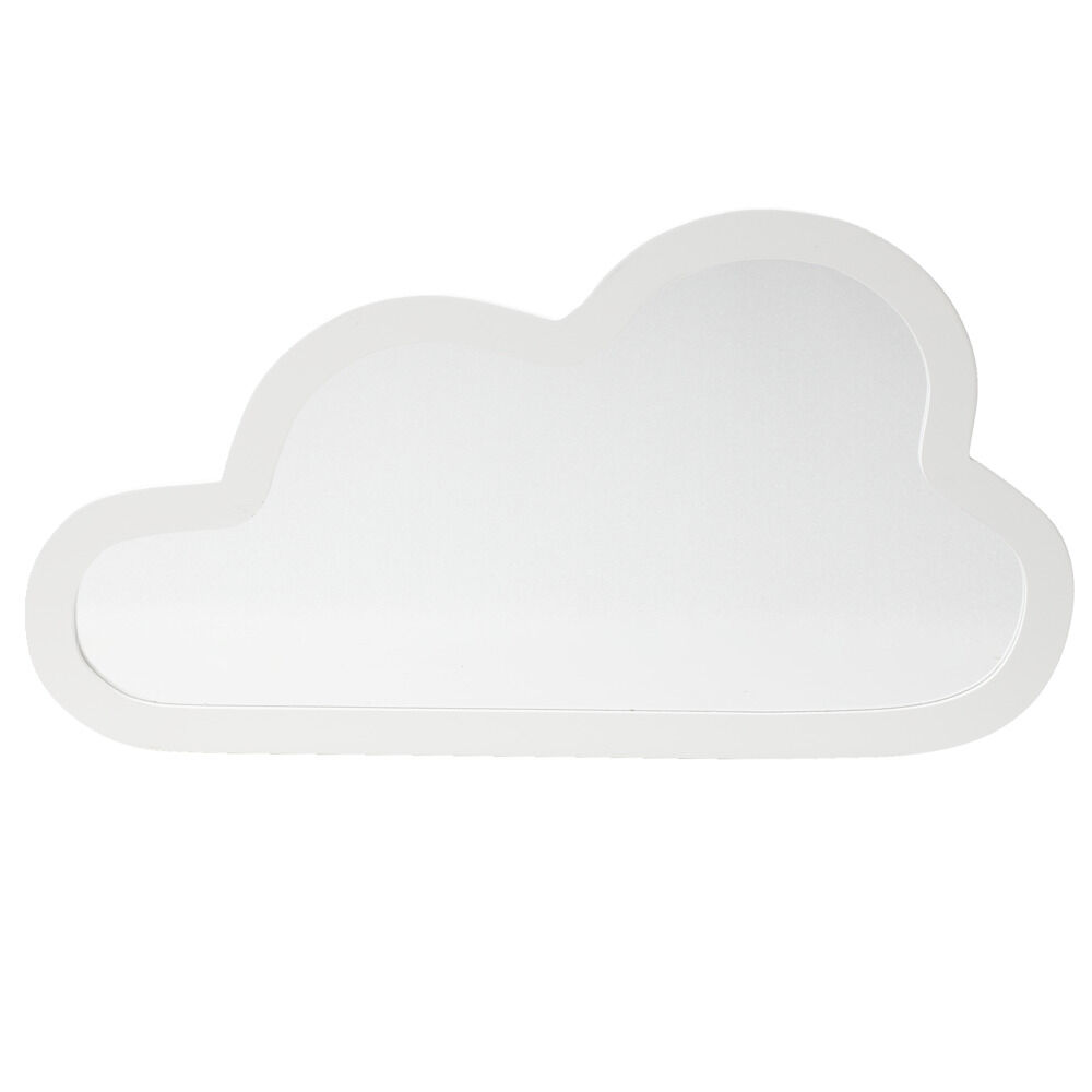 Miroir forme nuage bord bois blanc 45xH24cm