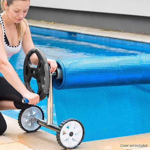 NNEDPE Adjustable Swimming Pool Cover Roller - 5.5m