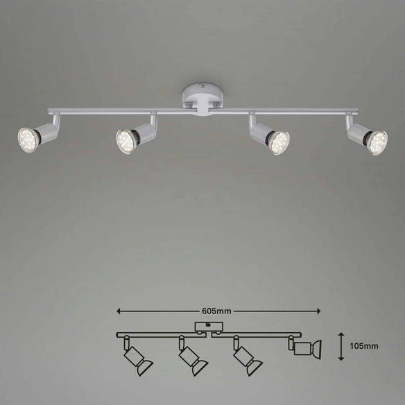LED-Spotbalken »Picco«, Länge: 60,5 cm, Höhe: 10,5 cm, titanfarben