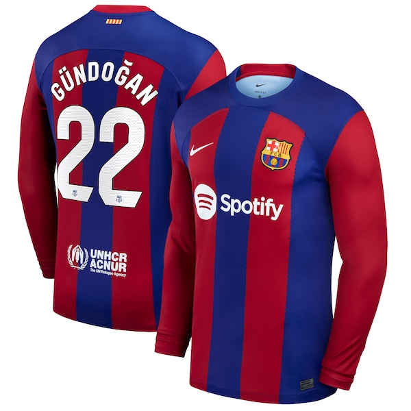 Ilkay Gündogan Barcelona Nike 2023/24 Home Stadium Replica Long Sleeve Player Jersey - Royal