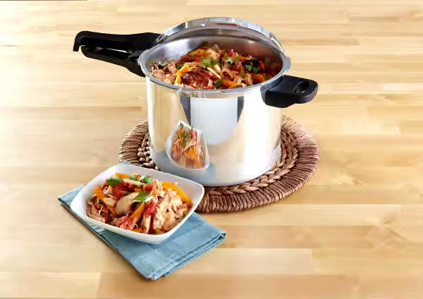 Imusa Stovetop Pressure Cooker, Aluminum, 4.2-qt