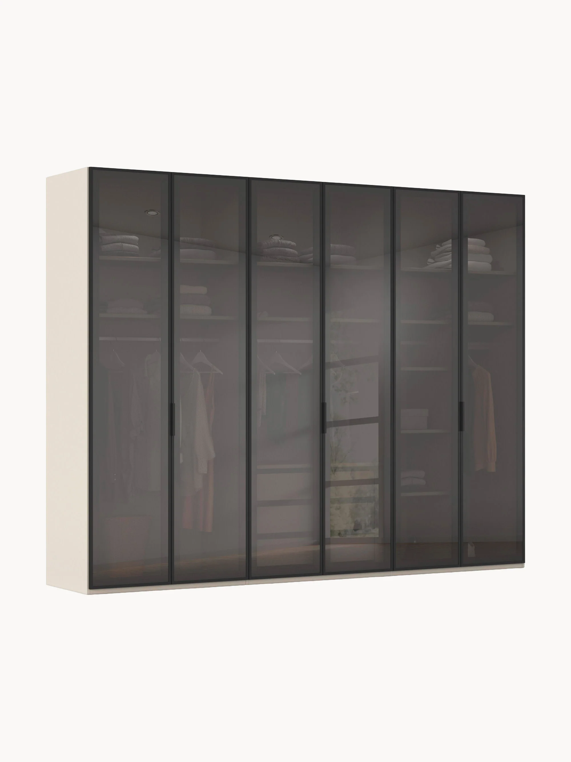 Drehtürenschrank Soriso mit LED-Beleuchtung