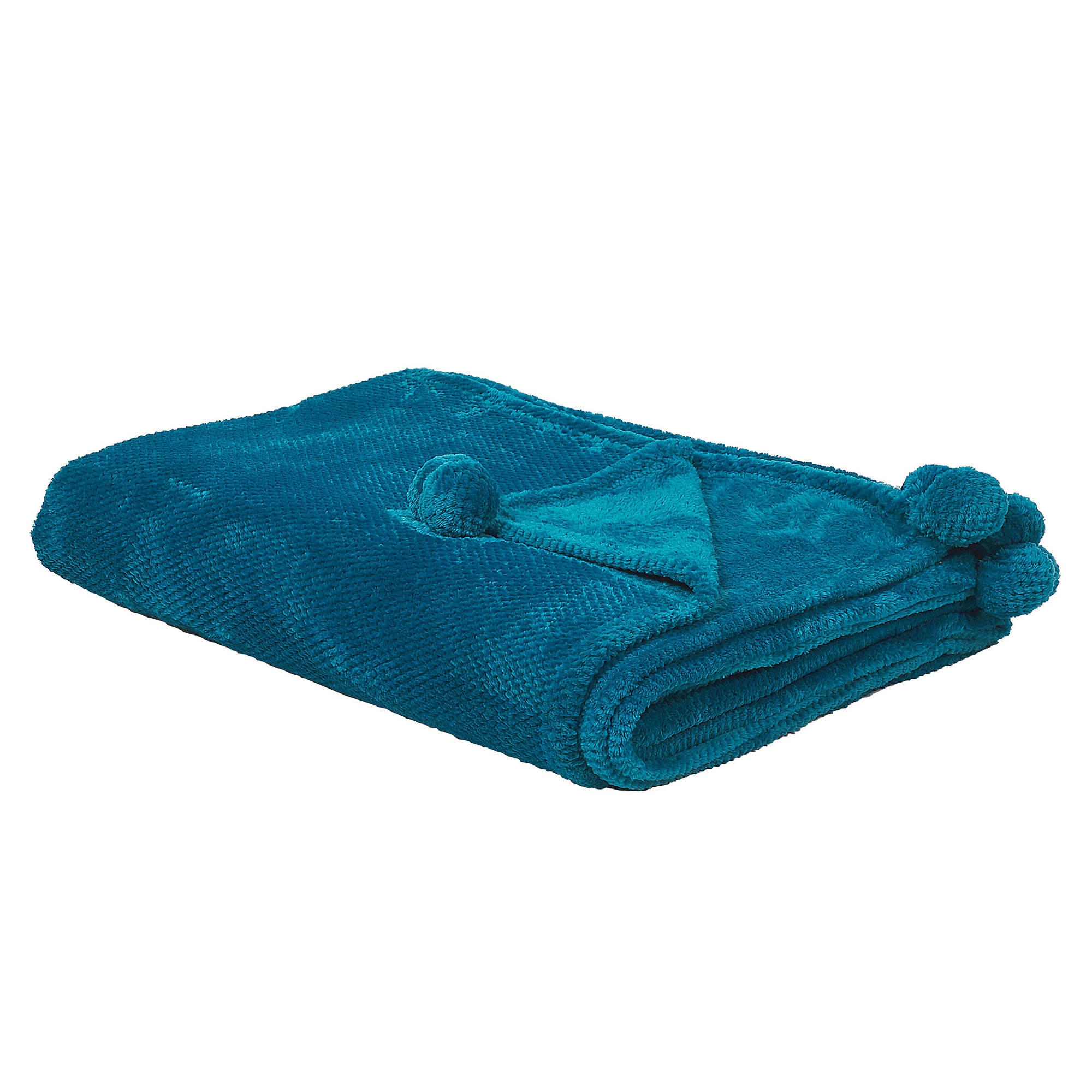 SAITLER - Couverture en polyester bleu 220x200cm