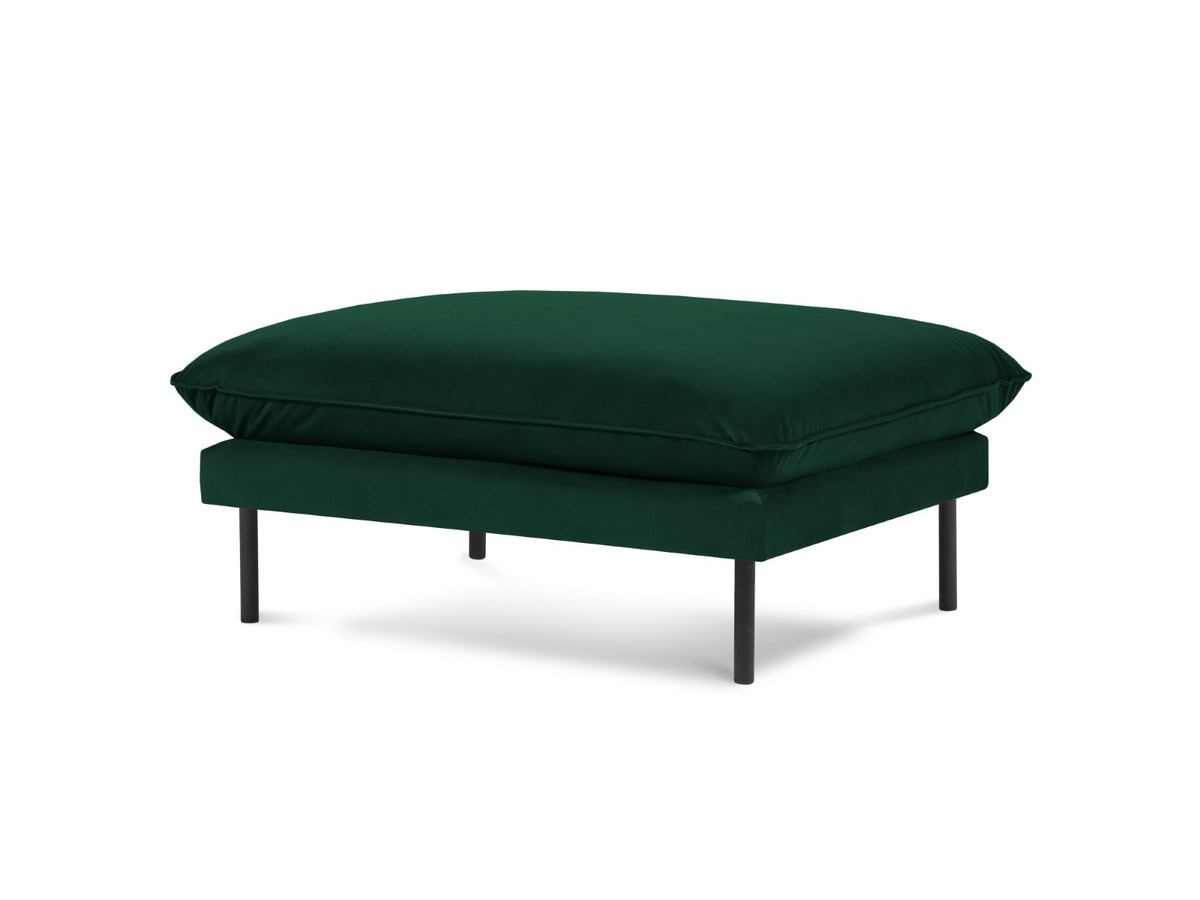 Cosmopolitan Design Poef Vienna flueel, flessengroen - 73x93x43cm