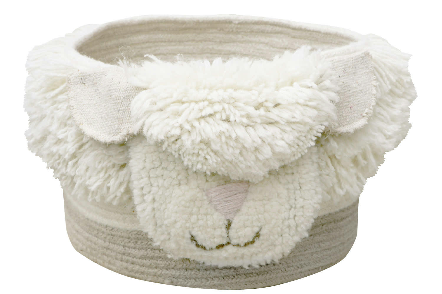 - Panier de rangement en laine mouton (30 x 27 cm)