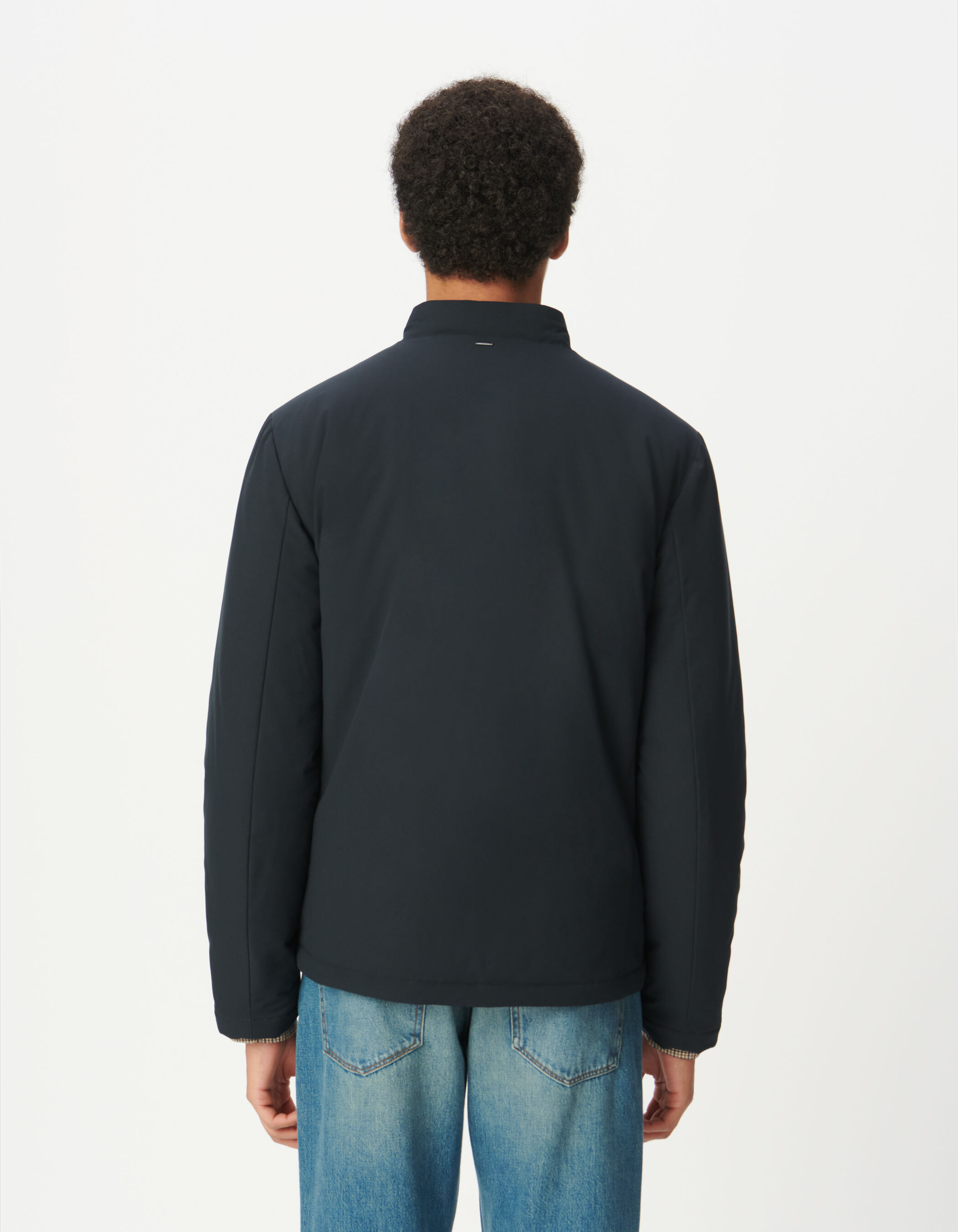 Sous-doudoune noire col montant Homme
