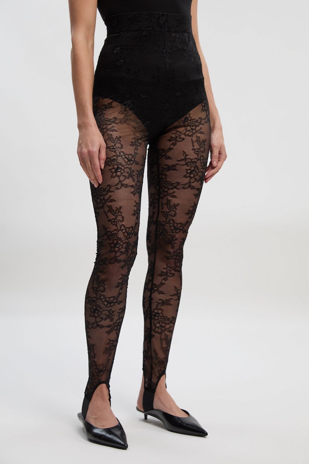 KarenMillen Petite Lace Stirrup Legging