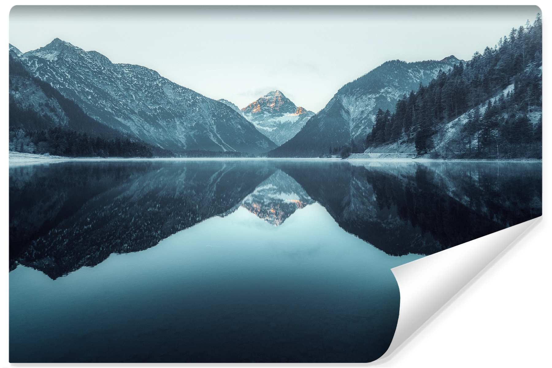 Fototapeta PEJZAŻ Góry Jezioro Natura 3D 90x60cm