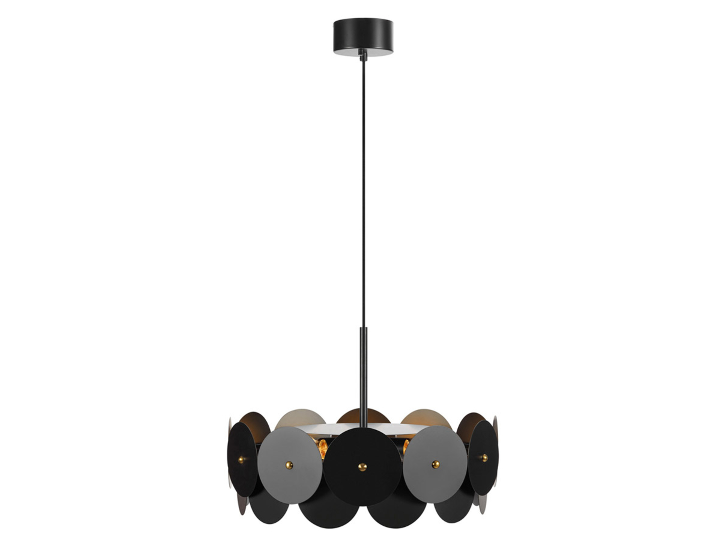 Lampa wisząca Vegas 3-punktowa metalowa czarna