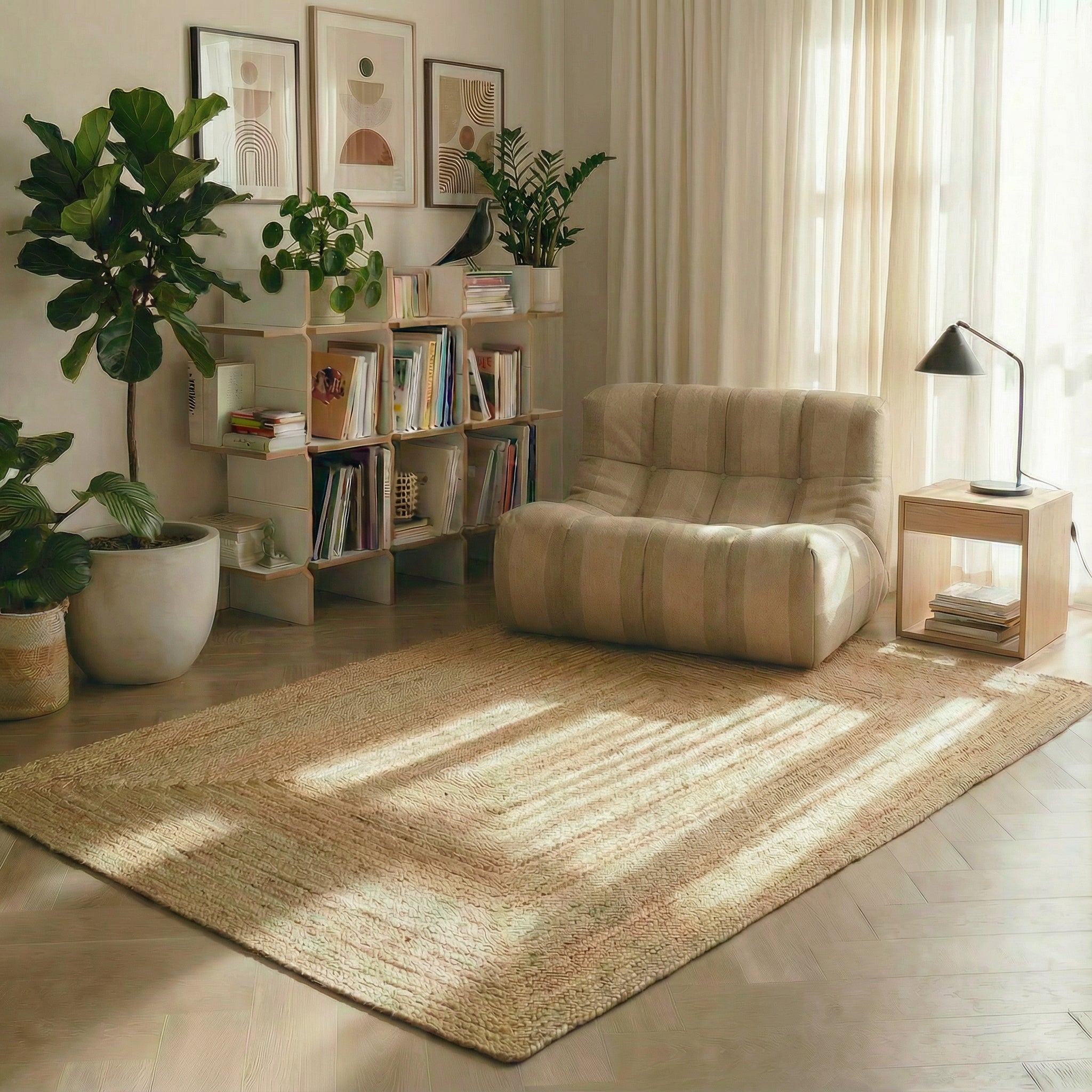 Mrcarpet Jute Vloerkleed Rechthoek naturel 240 x 340cm (Populair)