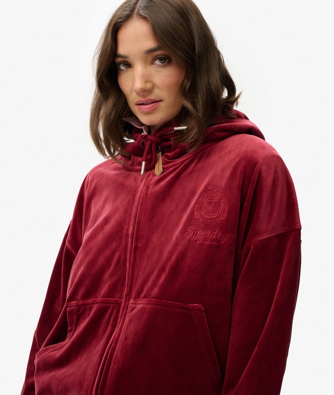 Country Club Velour Zip Hoodie
