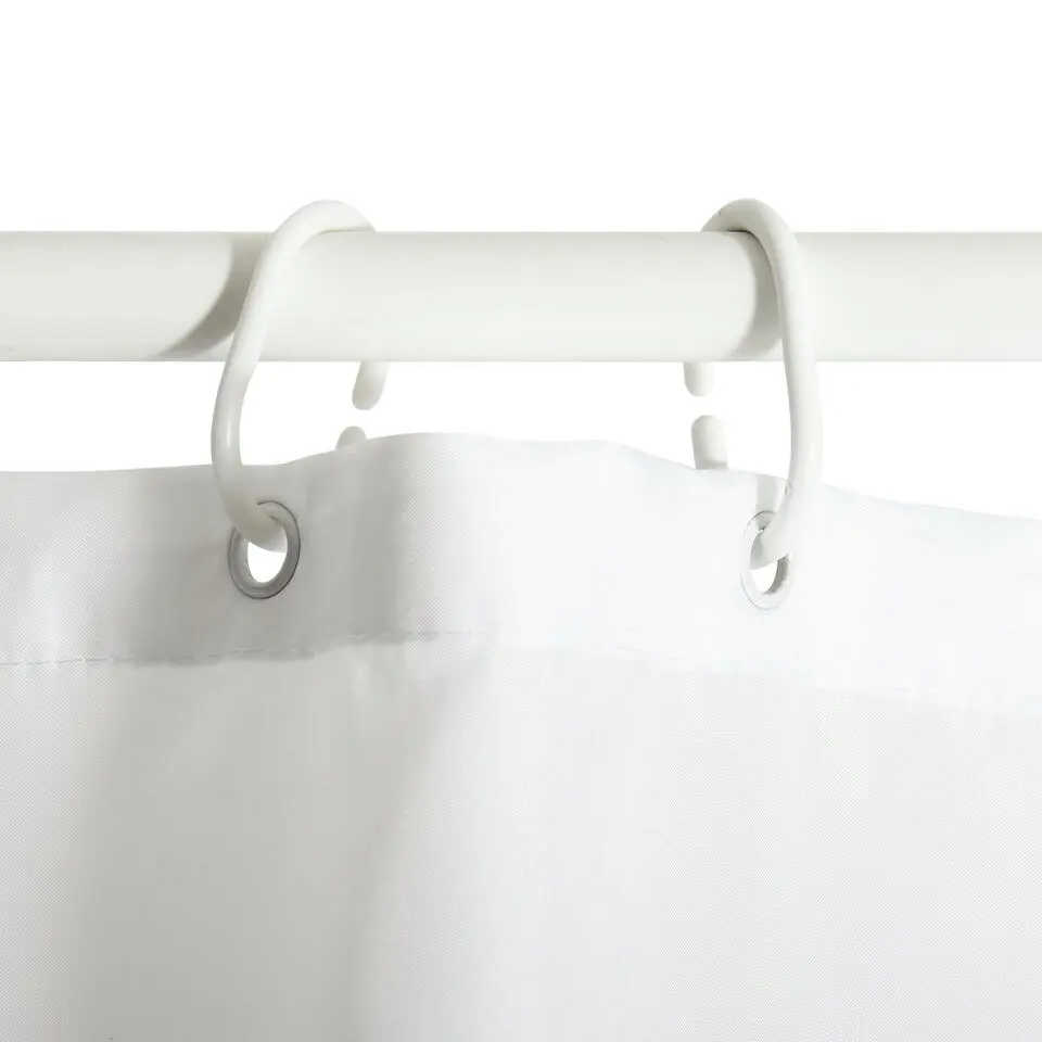 MSV Douchegordijn - wit/blauw - vogels - 180 x 200 cm