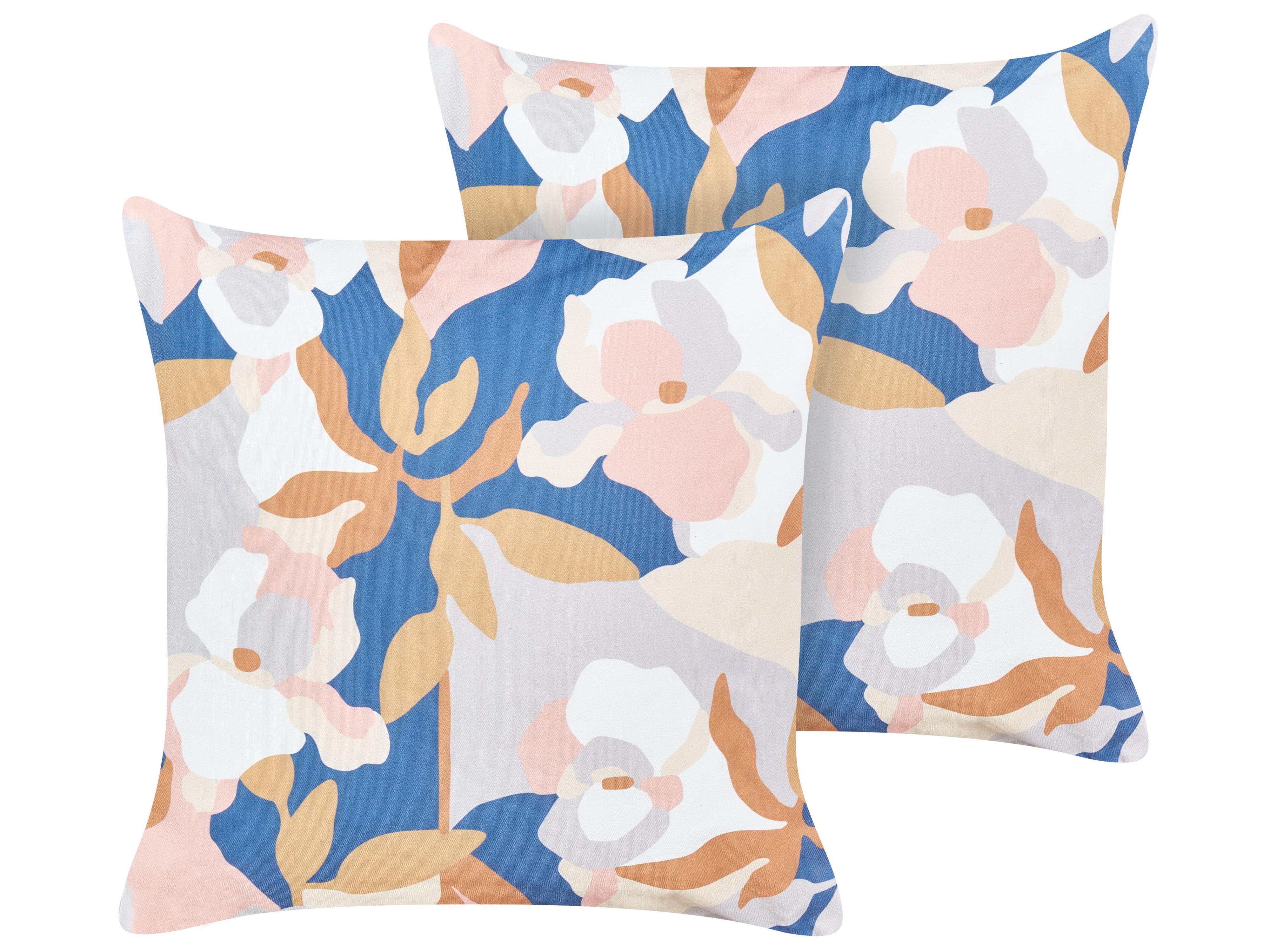 Set of 2 Outdoor Cushions VEREZZI Floral Pattern 40 x 60 cm Multicolour