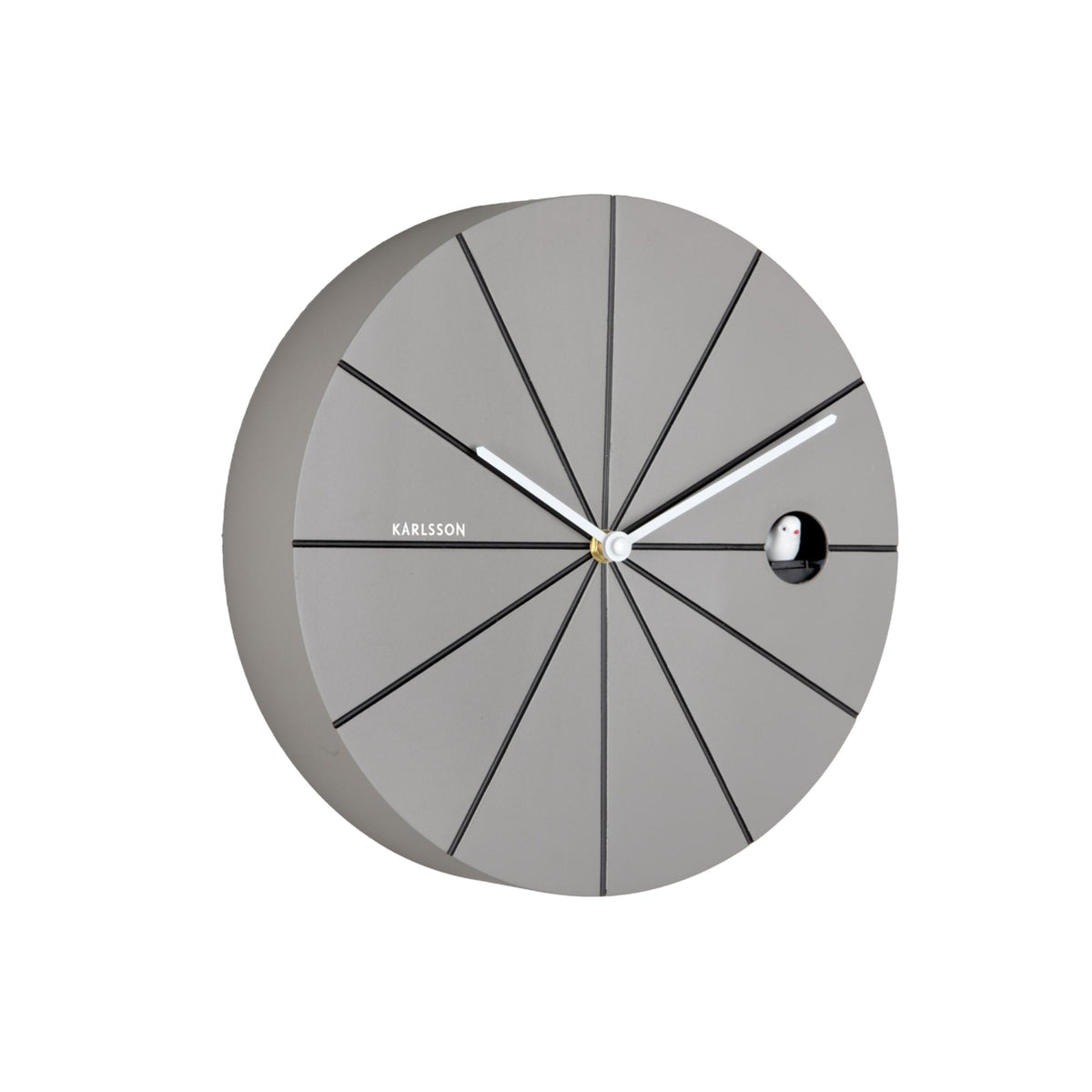 Karlsson wandklok Destacado Cuckoo - grijs - Ø28cm