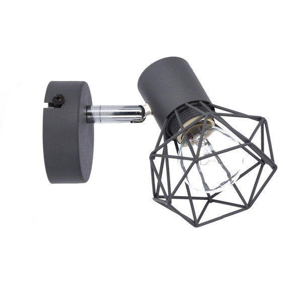Lampa kinkiet VERVE 1x40w e14 matowy szary
