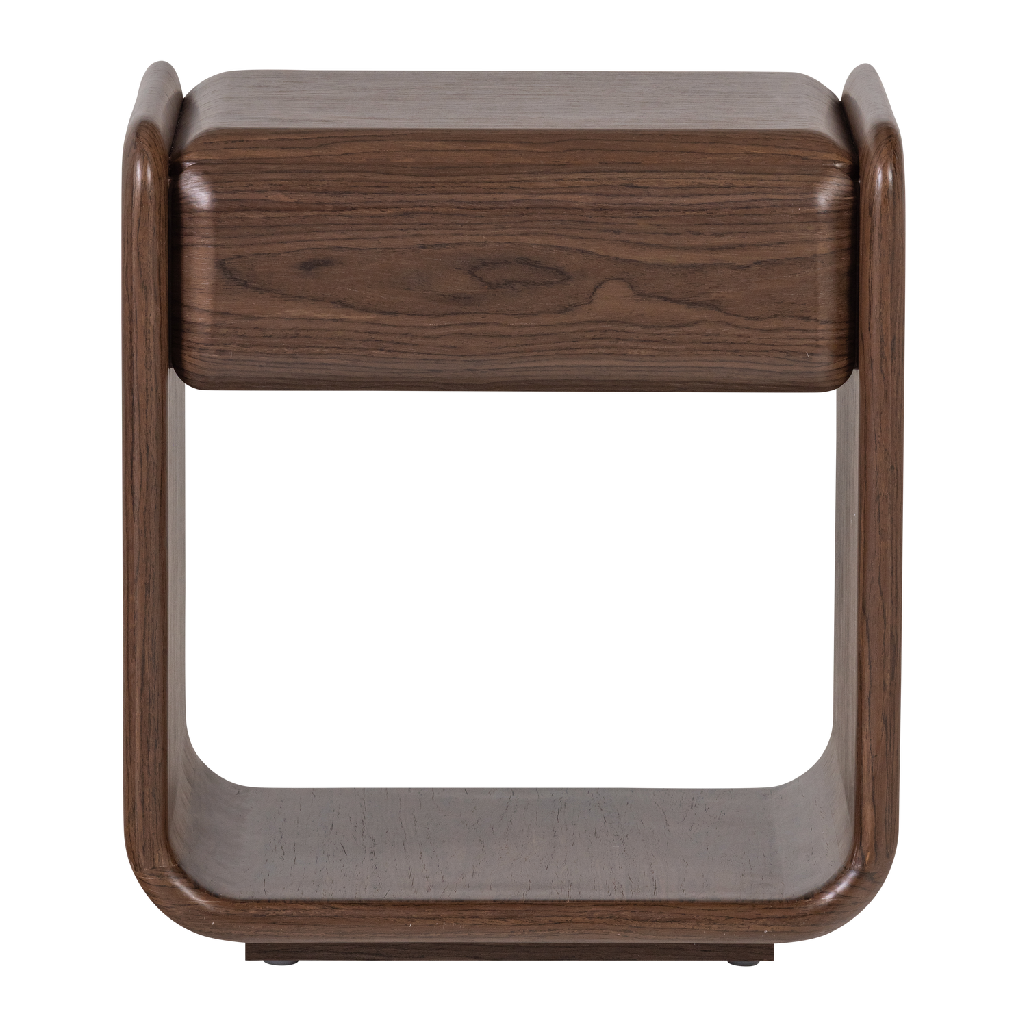 WOOOD nachtkastje met lade Elura - Hout/Fineer - Bruin - 50x40x40