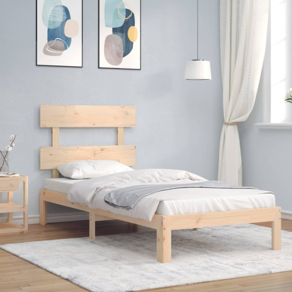 Rama łóżka bez materaca 90x200 cm lite drewno sosnowe