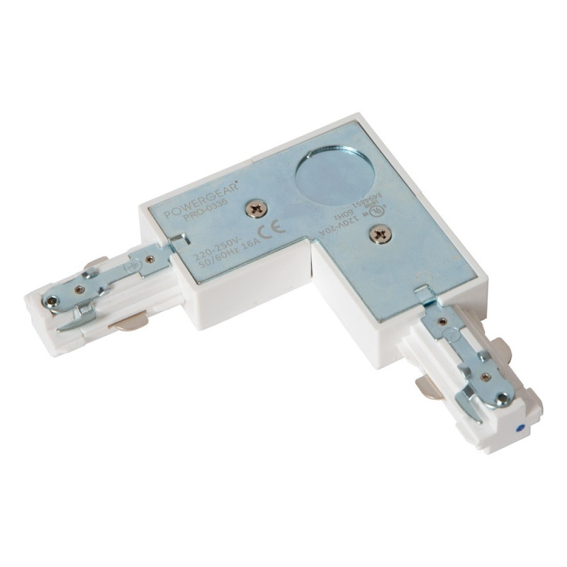 Connecteur en L gauche Track blanc LUCIDE