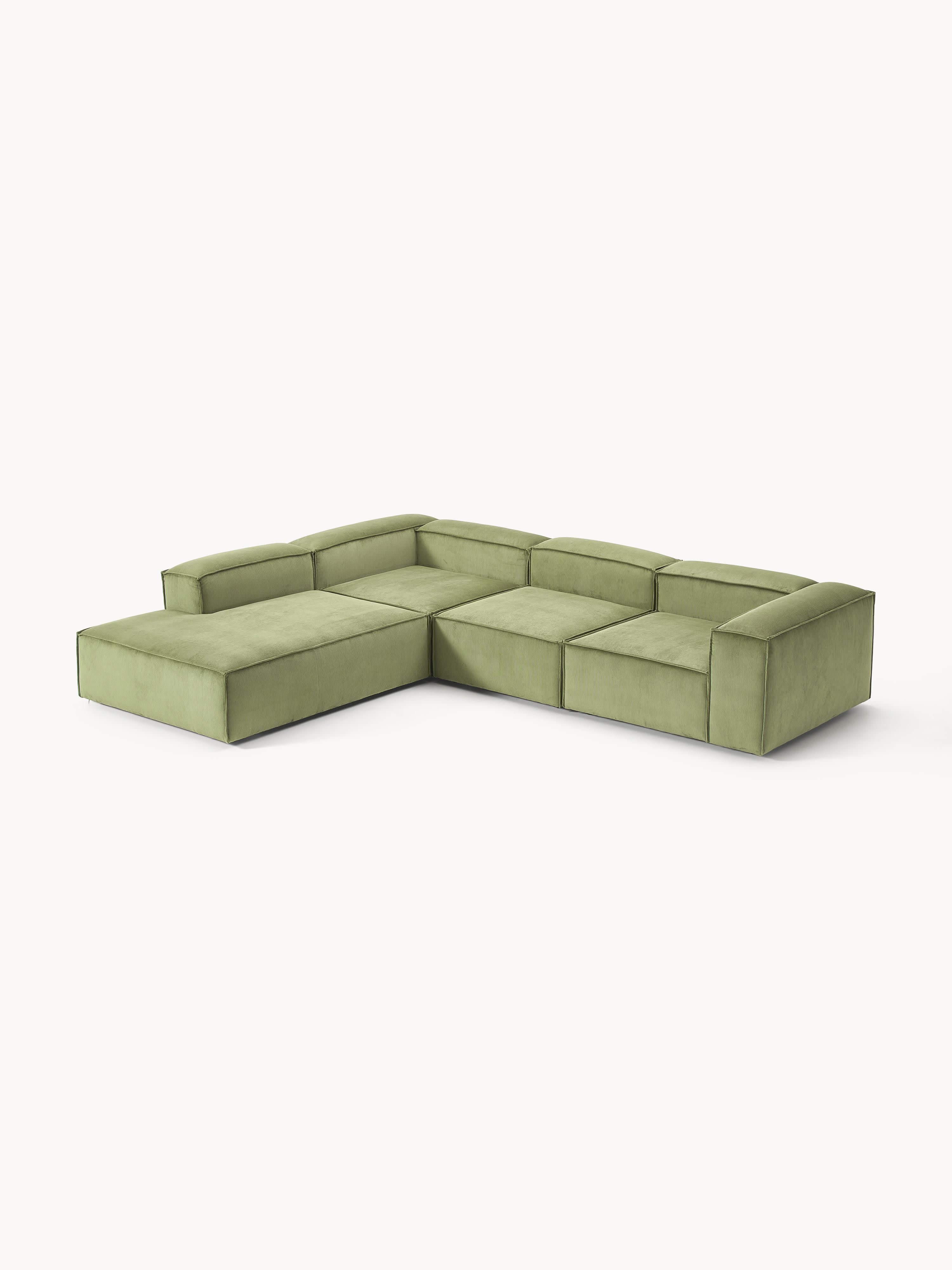 Modulares XL-Ecksofa Lennon (4-Sitzer) aus Cord