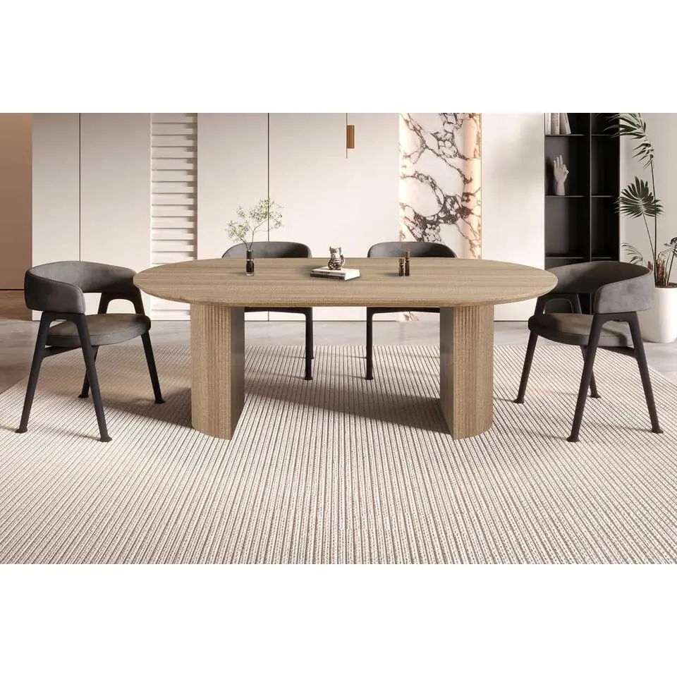 Ovale eettafel Lagos - 220x110x76cm - eikdecor