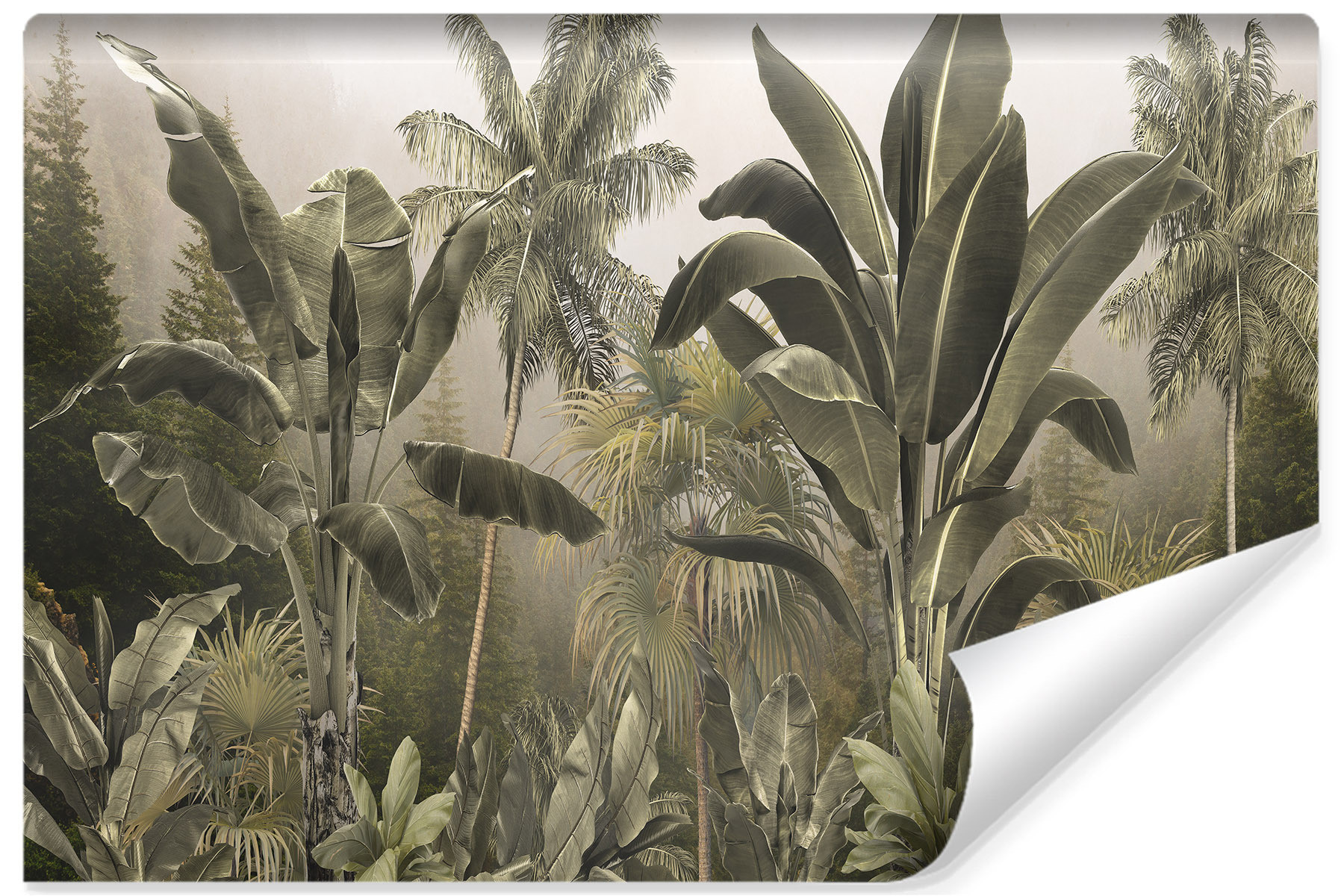 Fototapeta Palmy LAS TROPIKALNY Zieleń 3D 90x60cm