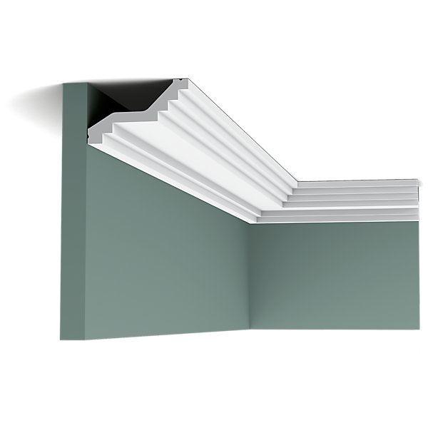 C400 Corniche plafond polyuréthane Orac Decor Luxxus - 6x10x200cm (h x p x L) - moulure décorative Carton complet
