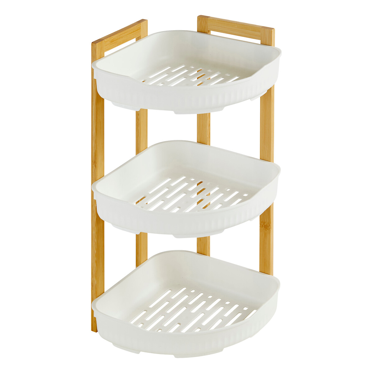 Estante de canto wc NATURÉO com 3 níveis em bambu