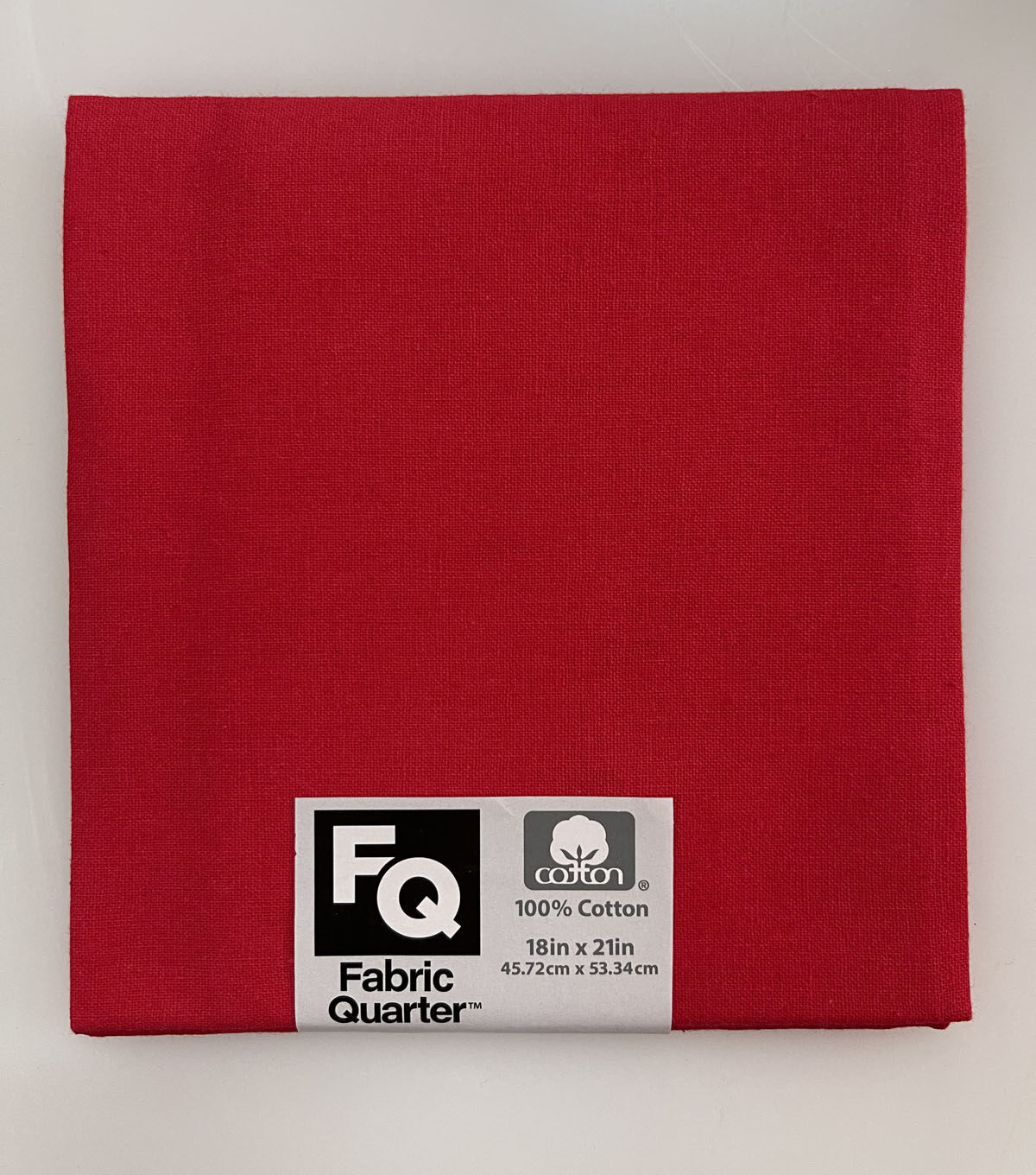 Red 1 Piece Cotton Fabric Quarter