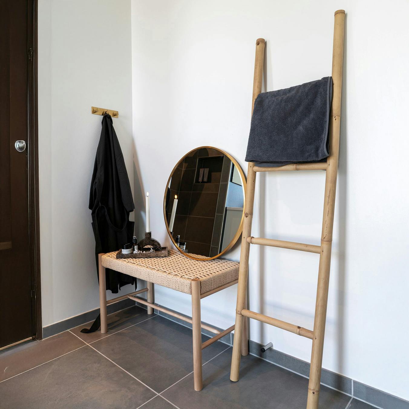 Echelle porte-serviettes bois déco ARIZONA