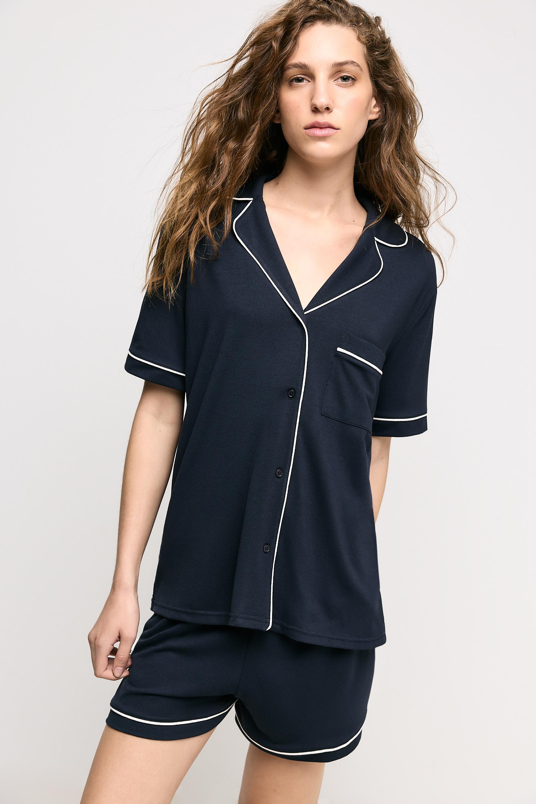 Pijama camisero corto