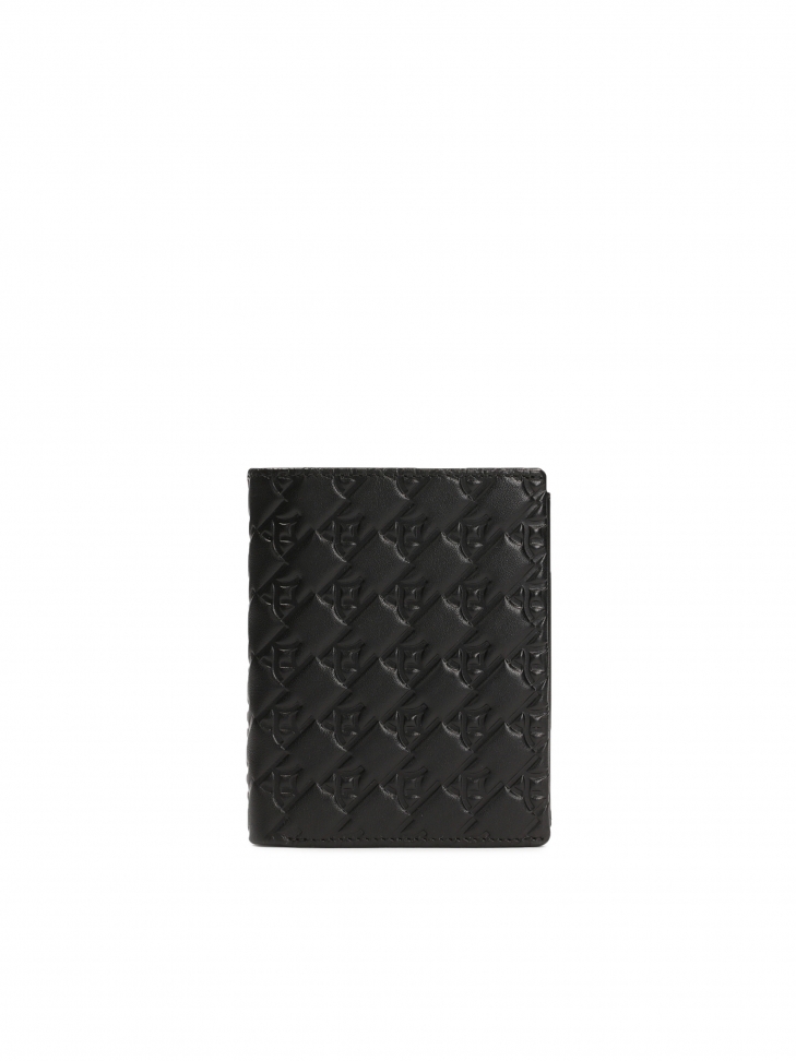 Leather wallet with embossed pattern