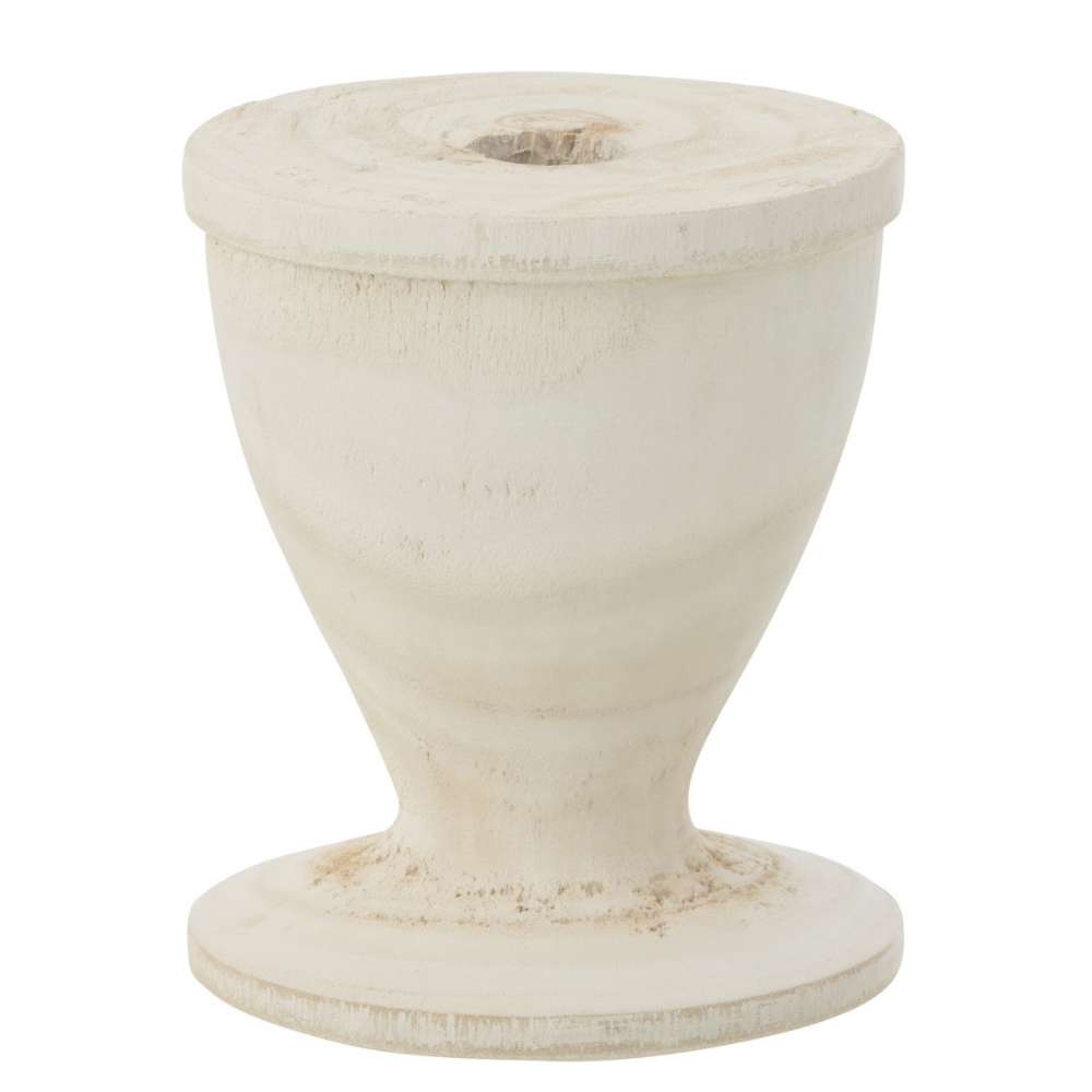J-Line kaarshouder - hout - wit - small