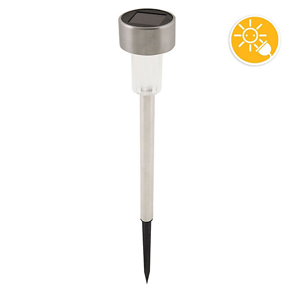 BLOSSOM: Borne lumineuse solaire de jardin, finition aluminium