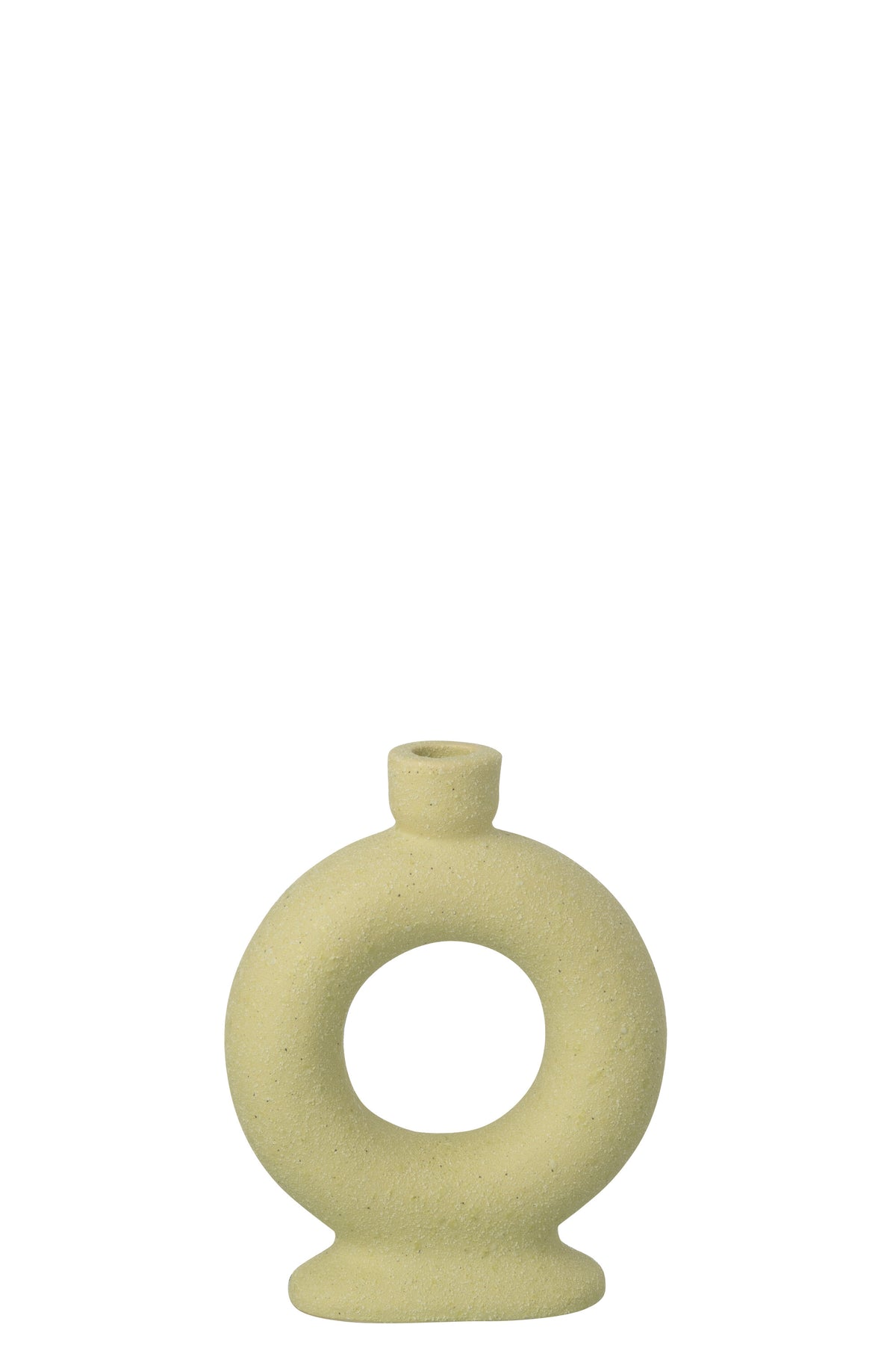 J-Line vaas Soliflore 1 Ring - steengoed - muntgroen - small