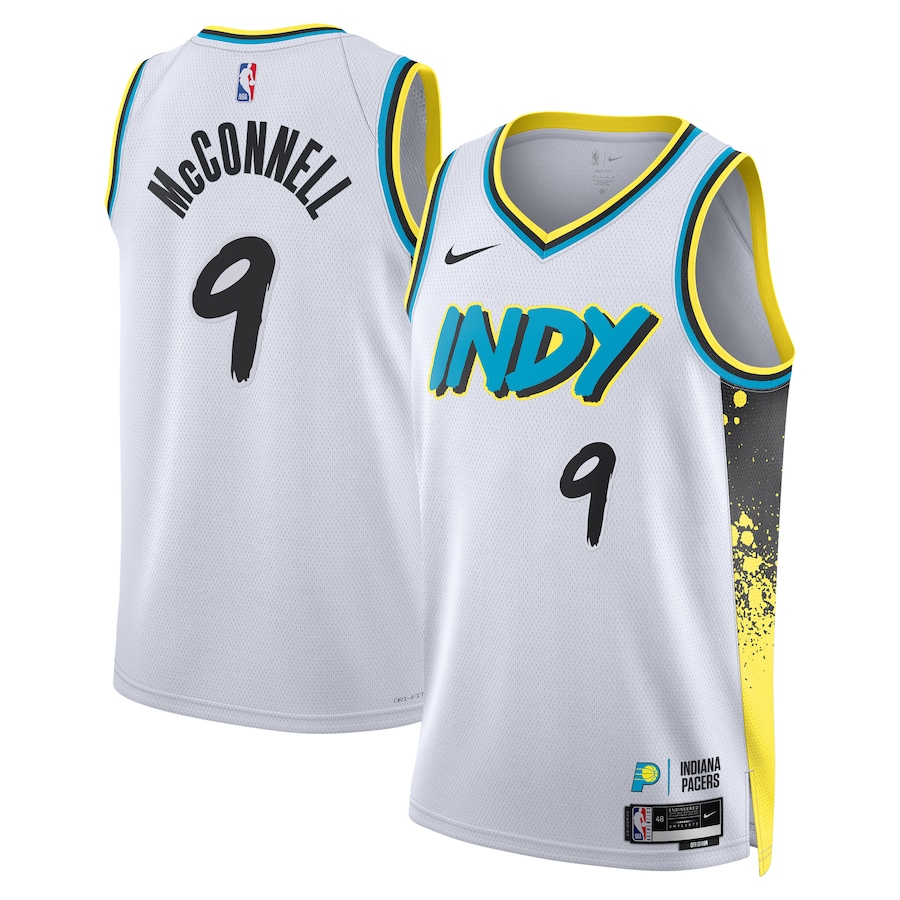 T.J. McConnell Indiana Pacers Nike City Edition Swingman Jersey 2024 - White