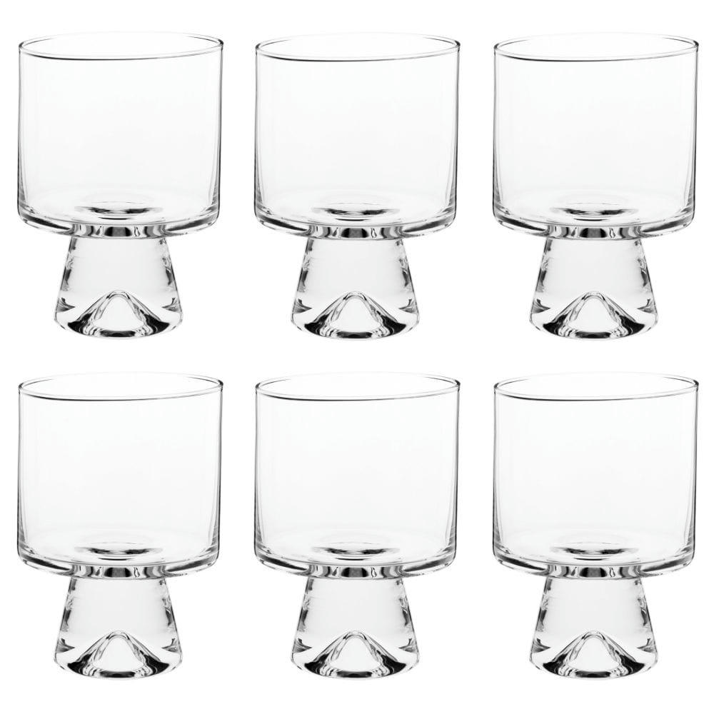 - Verre à pied en verre transparent
