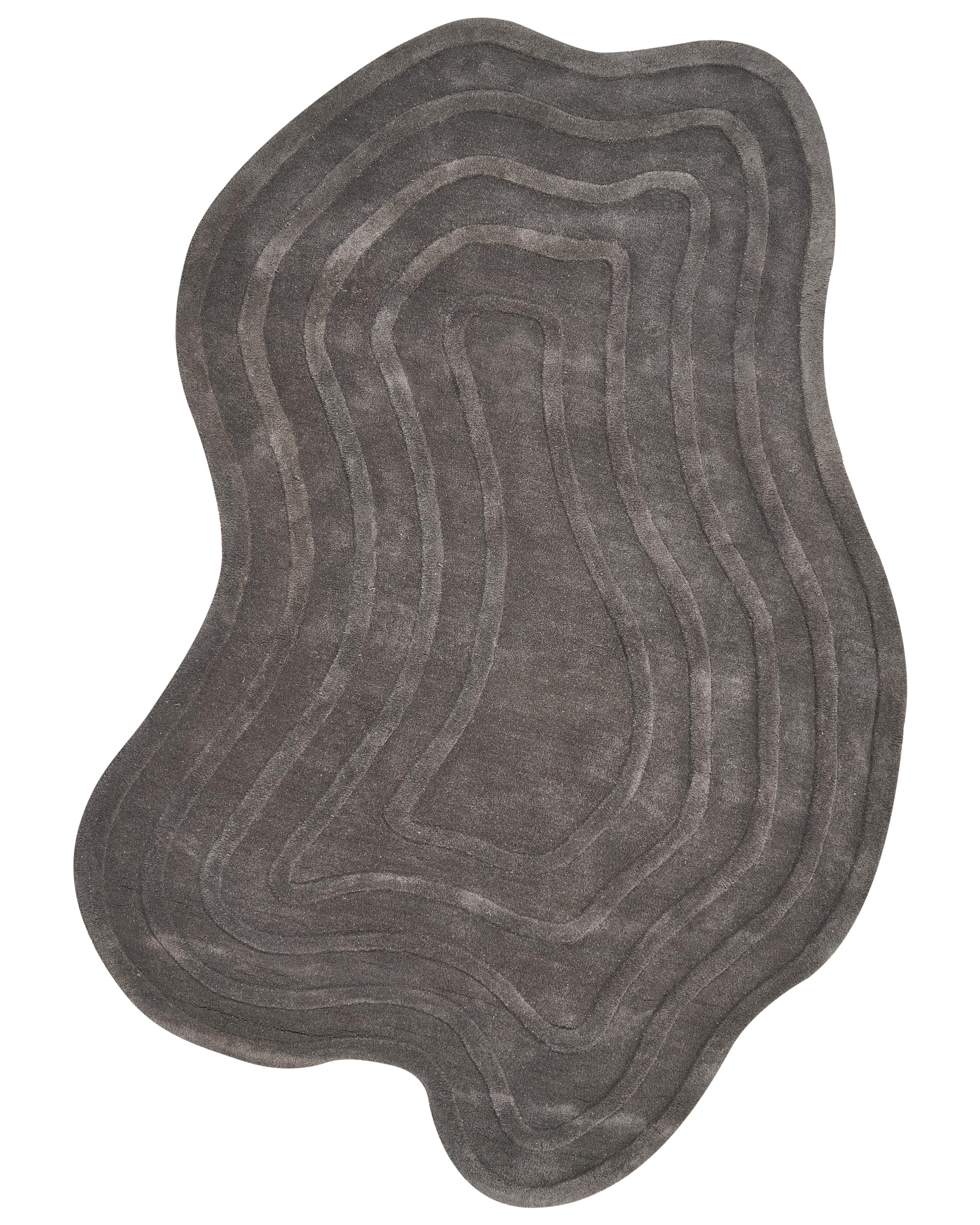 Rug SATNA Dark Grey 160 x 230 cm Wool