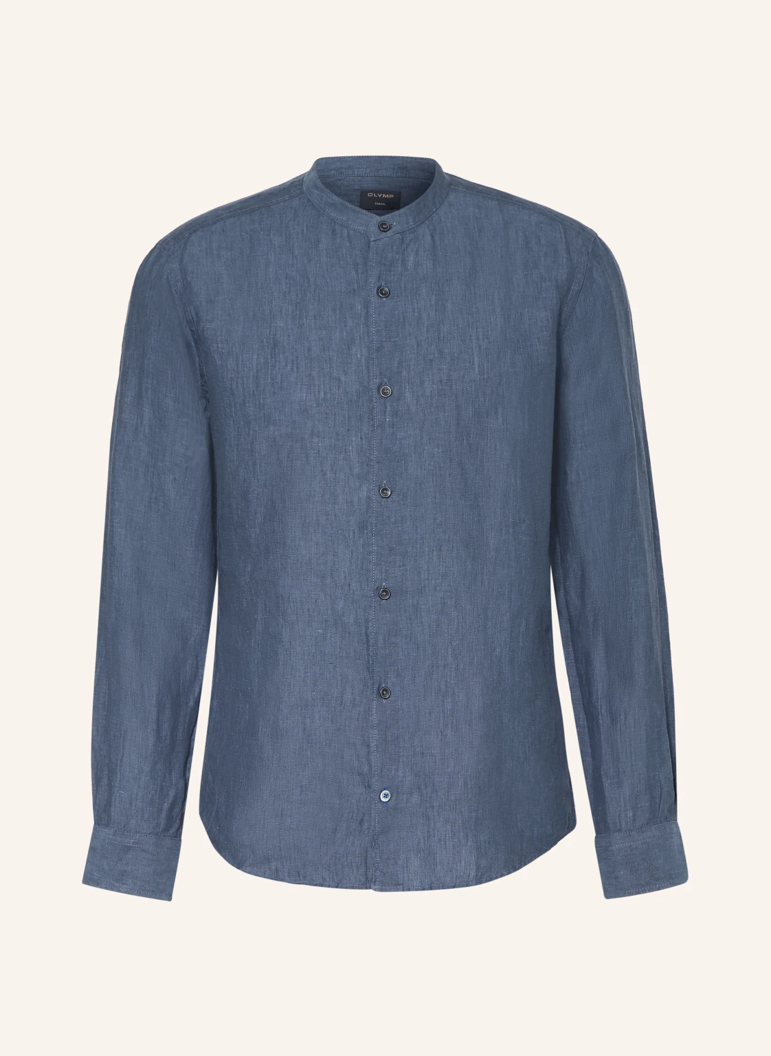 OLYMP Leinenhemd Casual regular fit mit Stehkragen