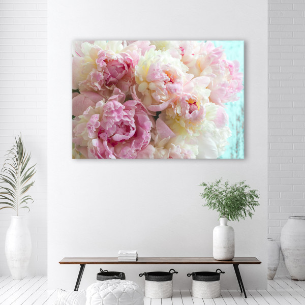 Feeby Obraz na płótnie, Różowe kwiaty piwonii 60x40