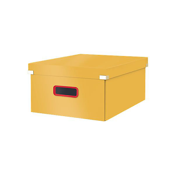 Boîte de rangement solide en Carton Click &Store Cosy L - Jaune